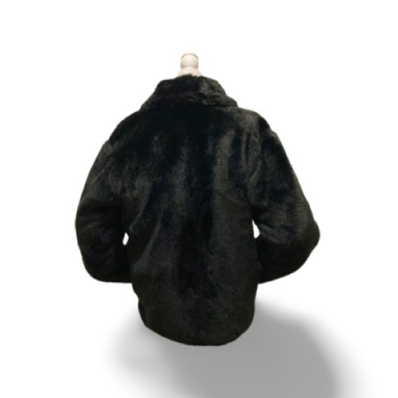 Twenty•ES Black Faux Fur Jacket - Size Large - Picture 9 of 16
